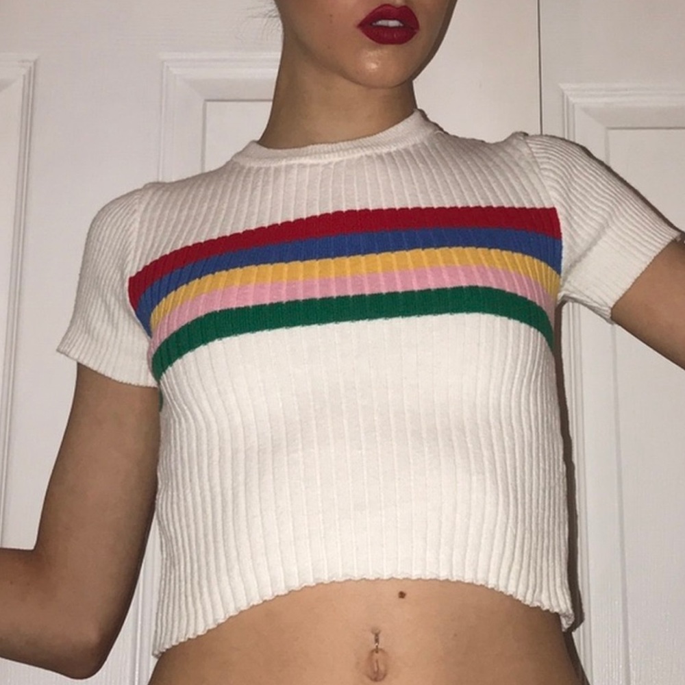 UO rainbow knit top 🌈